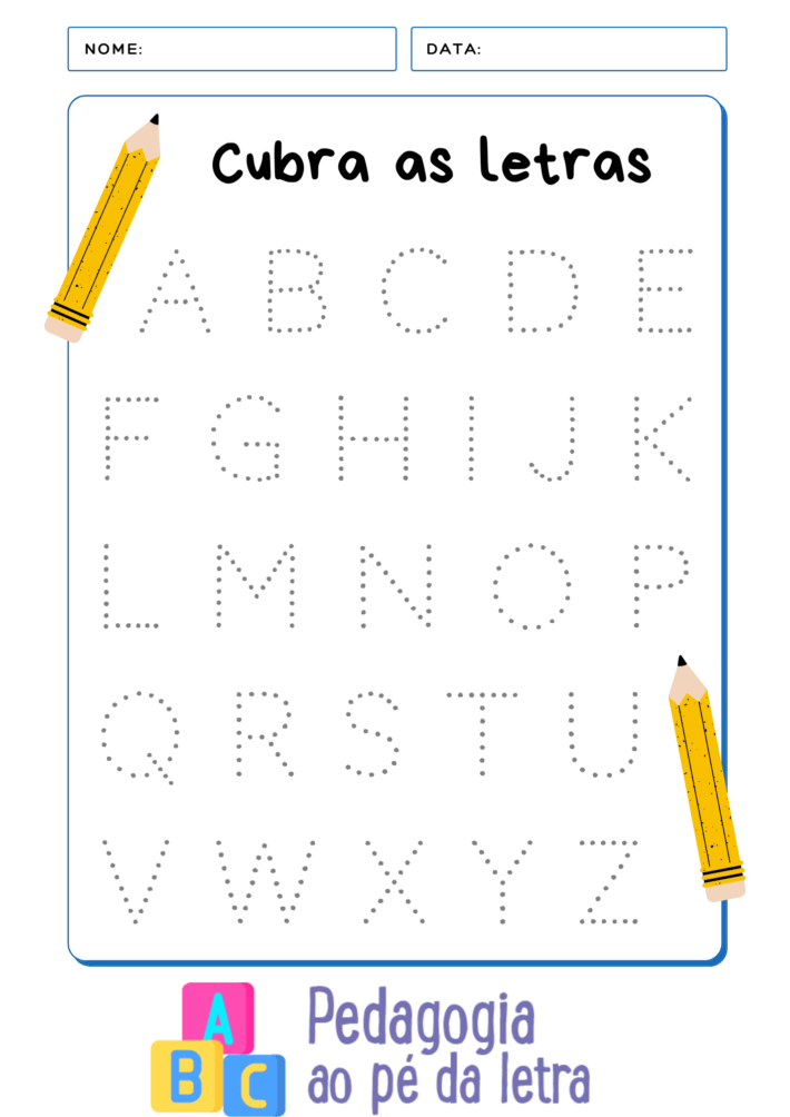 Atividade Cubra as letras