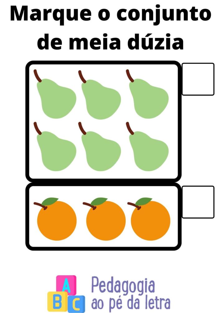 Marque o conjunto de meia dúzia